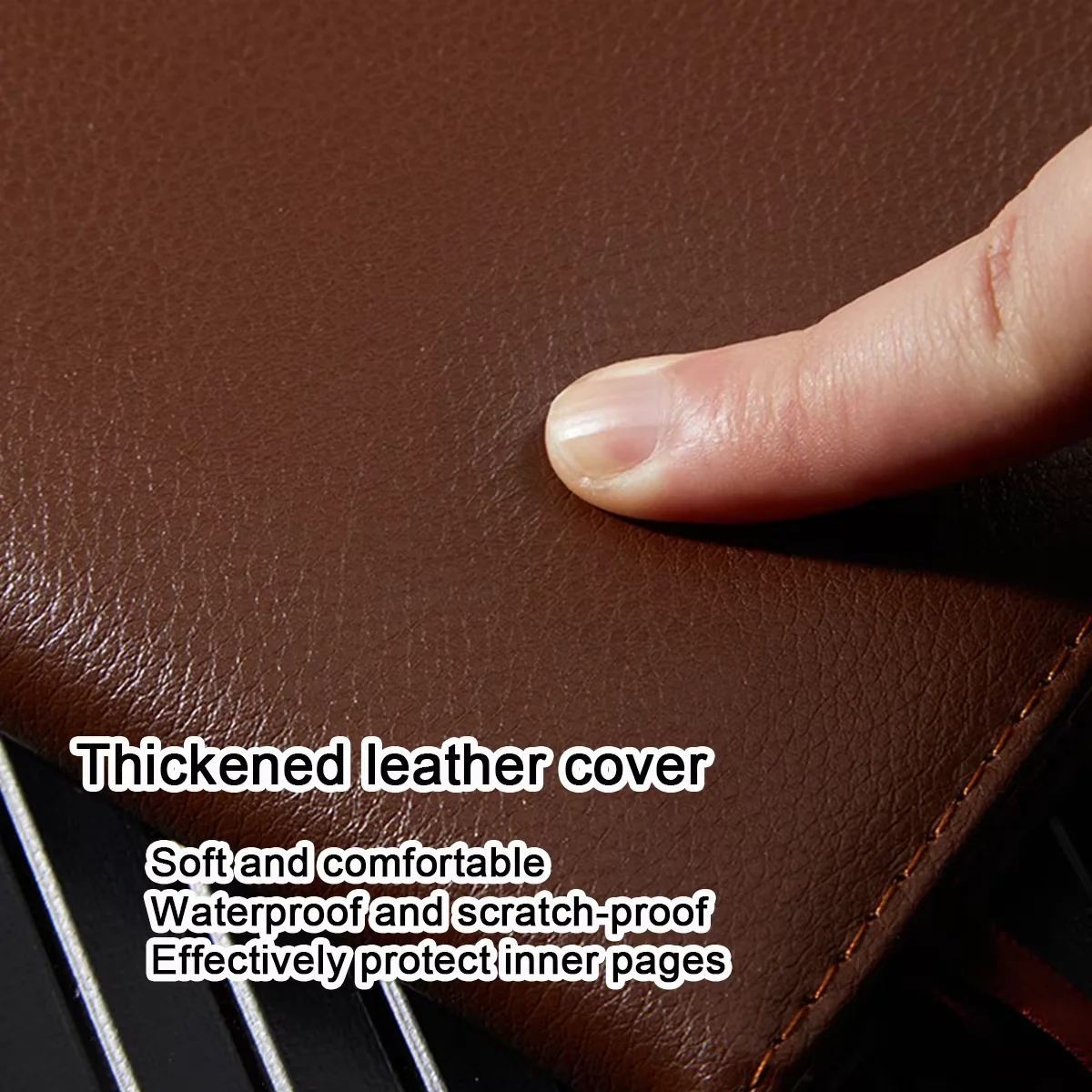 High-end Cowhide Leather A5 Notebook Planner Journal Travel Diary Meeting Record Note Book Binder Cow Hide Notepad