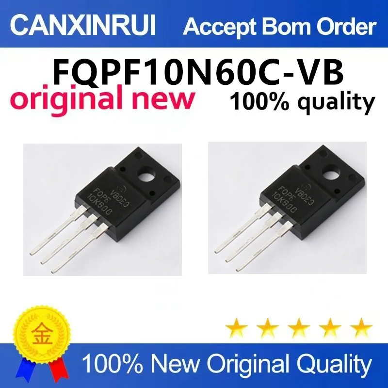 （5pcs-10pcs）Original genuine FQPF10N60C-VB TO220F direct insertion MOSFET N-channel micro Bi semiconductor field-effect transist