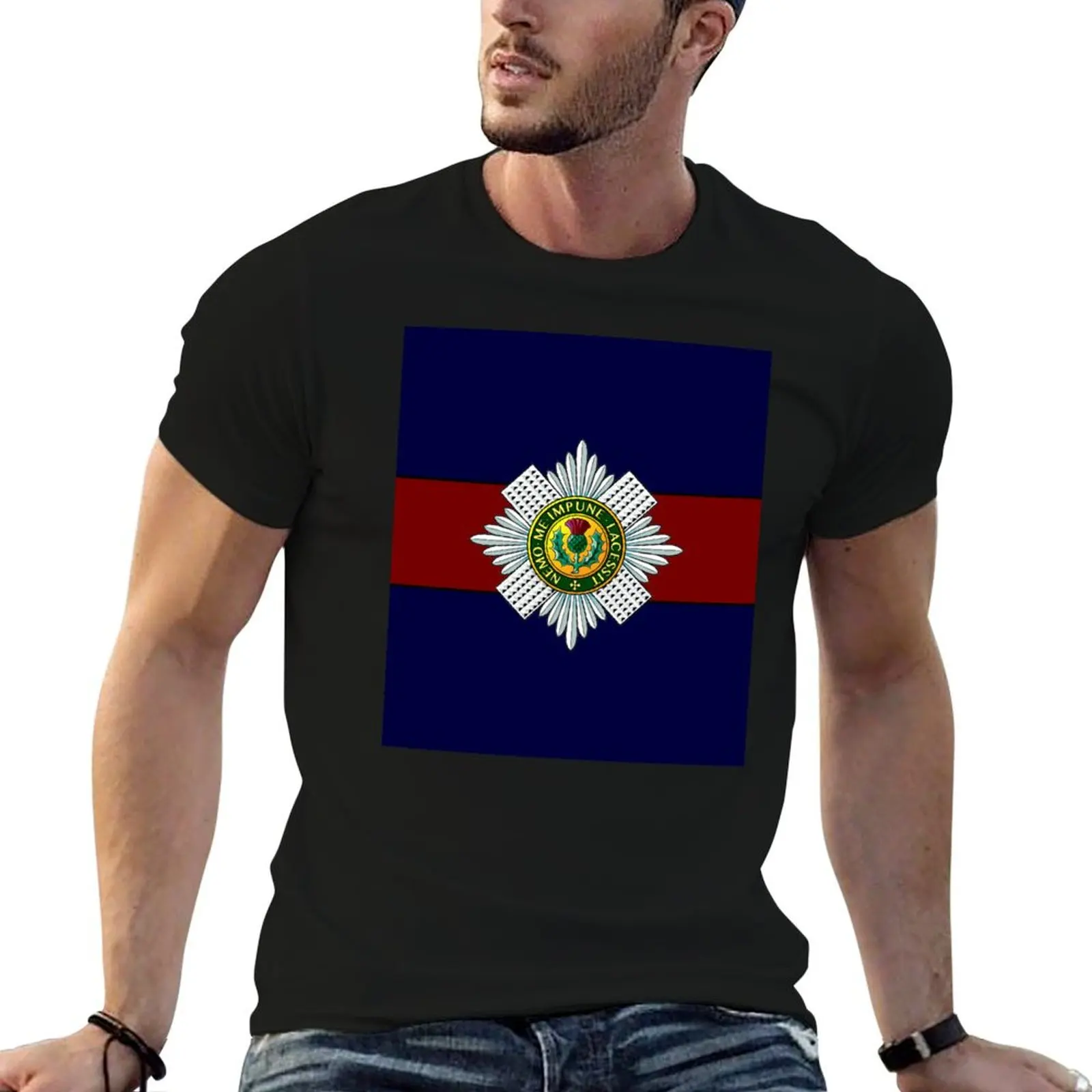 SCOTS GUARDS CAP BADGE T-Shirt Dry Fit Athletic Short Sleeve Shirt