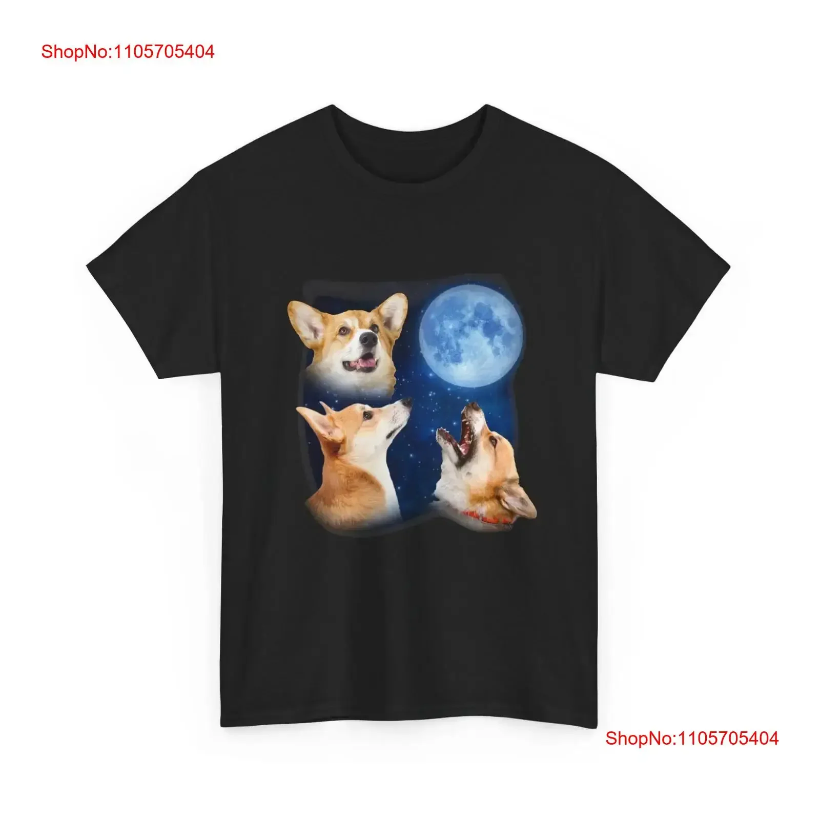 Three Dogs with Moon T Shirt Pat Animal Dog Lovers long or short sleeves vintage Washed Comfortable Top For Everyday Wear