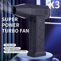NEW X3 130000RPM Turbofan Brushless Motor 200W High Power Jet Fan Dust Blower Wind Speed 52m/s Violent Turbo Fan Mini Air Duster