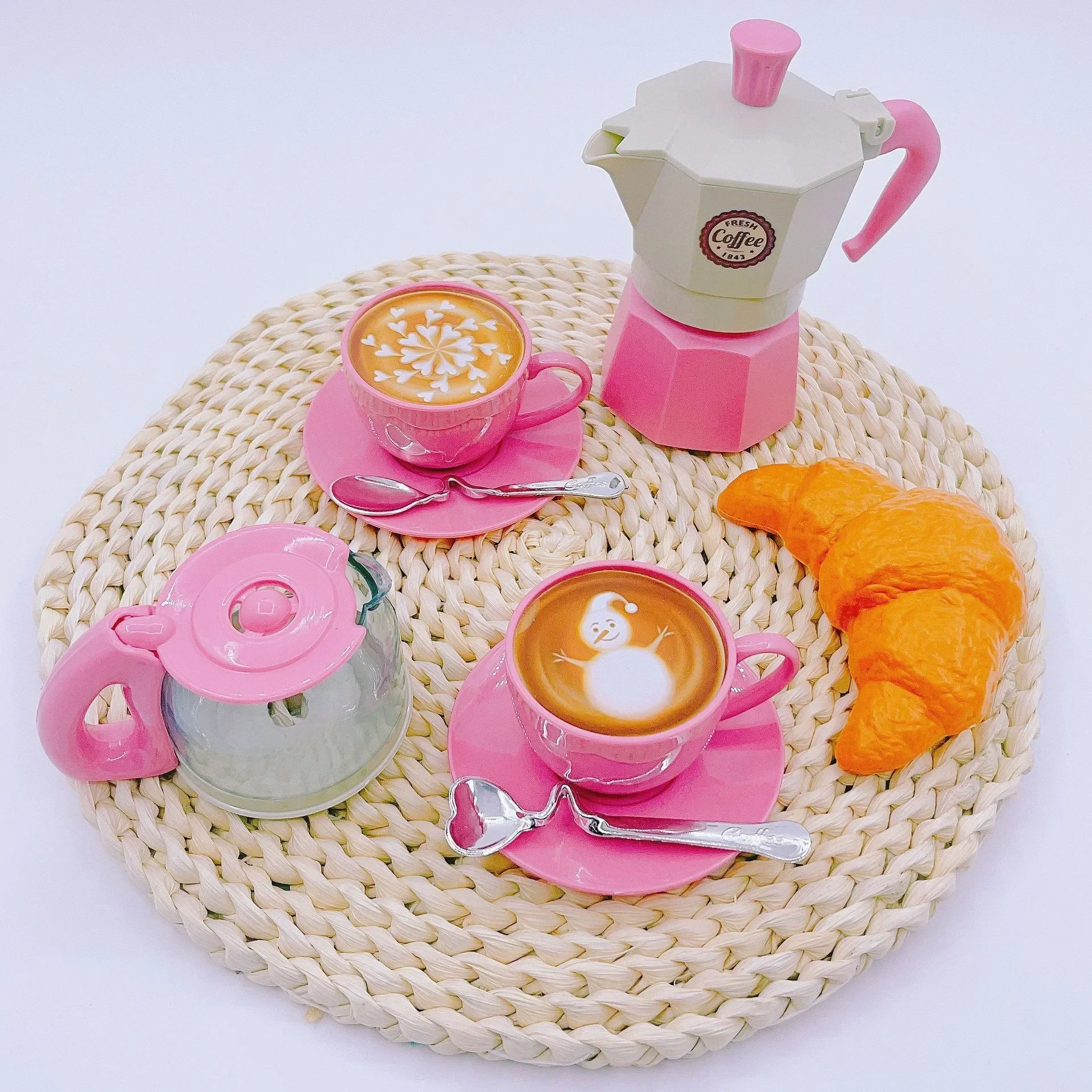 Pretend Play Simulation Coffee Set Tableware Play House/Outdoor Kitchen DIY Afternoon Tea Game Toy For Children Kids Gift