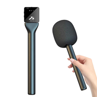 Aluminum Alloy Hand Stick Microphone Handheld Mic Transmitter Holder Adapter Clip Mic Handheld Adapter for Rode Wireless Go/DJI