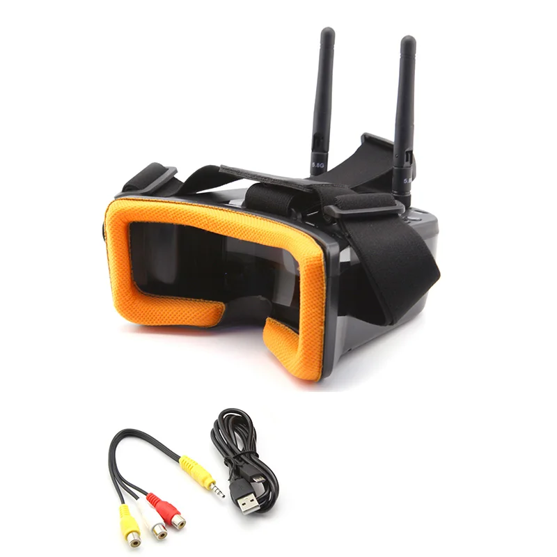 5.8G 40CH Antena Ganda Kacamata FPV Monitor Video Kacamata Headset HD dengan Pemancar 5.8G 25MW Kamera Fpv Osd untuk Drone Balap