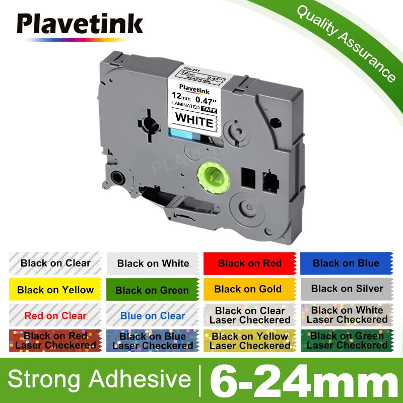 

Plavetink 1PC Compatible for Borther TZe-231L1 241L1 Laser Checkered tape Label Printer PT-H100 Colorful Sparkling tape