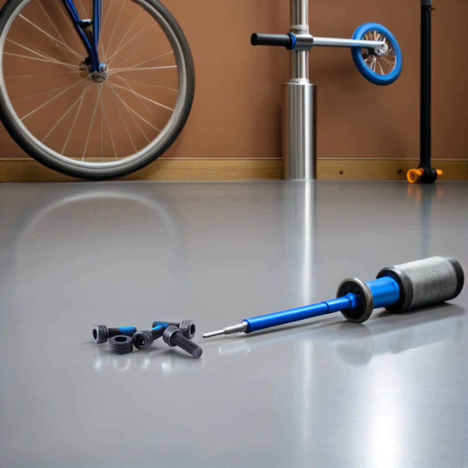 4 個 M6 * 18 スチールネジディスクブレーキマウントアダプター用耐久性のあるロングブレーキ固定ネジ、緩み止めゴム付きロード自転車用