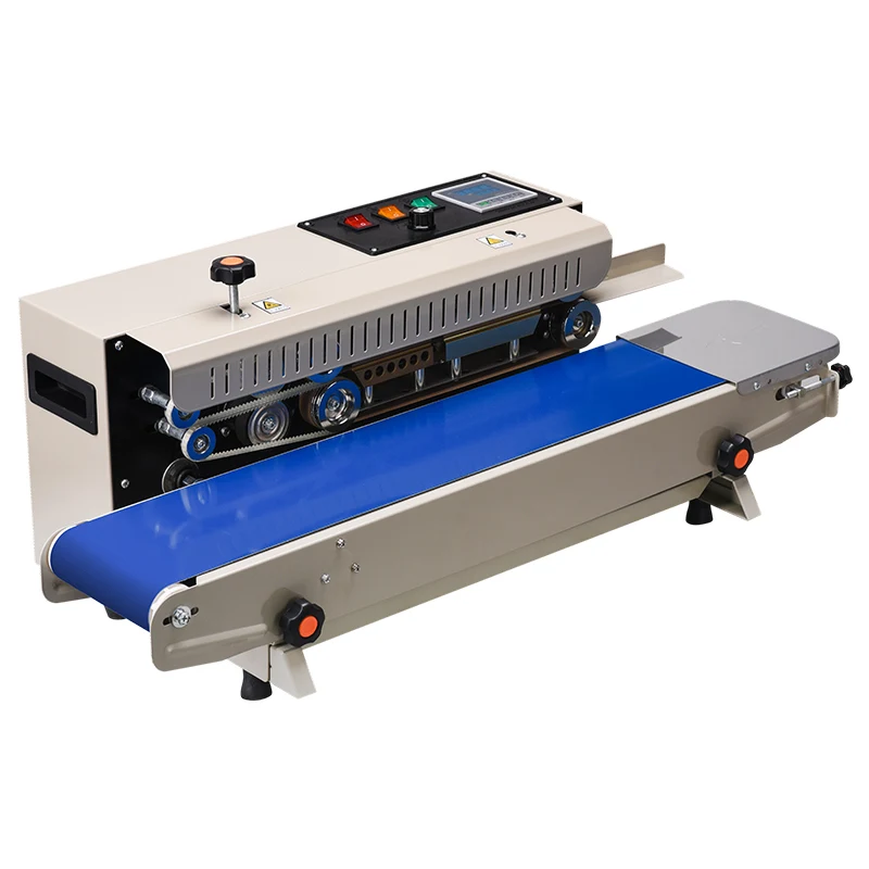 Low Price Plastic Gear Aluminium Heating Block Plastic Bag Continuous Band Sealing Machine
