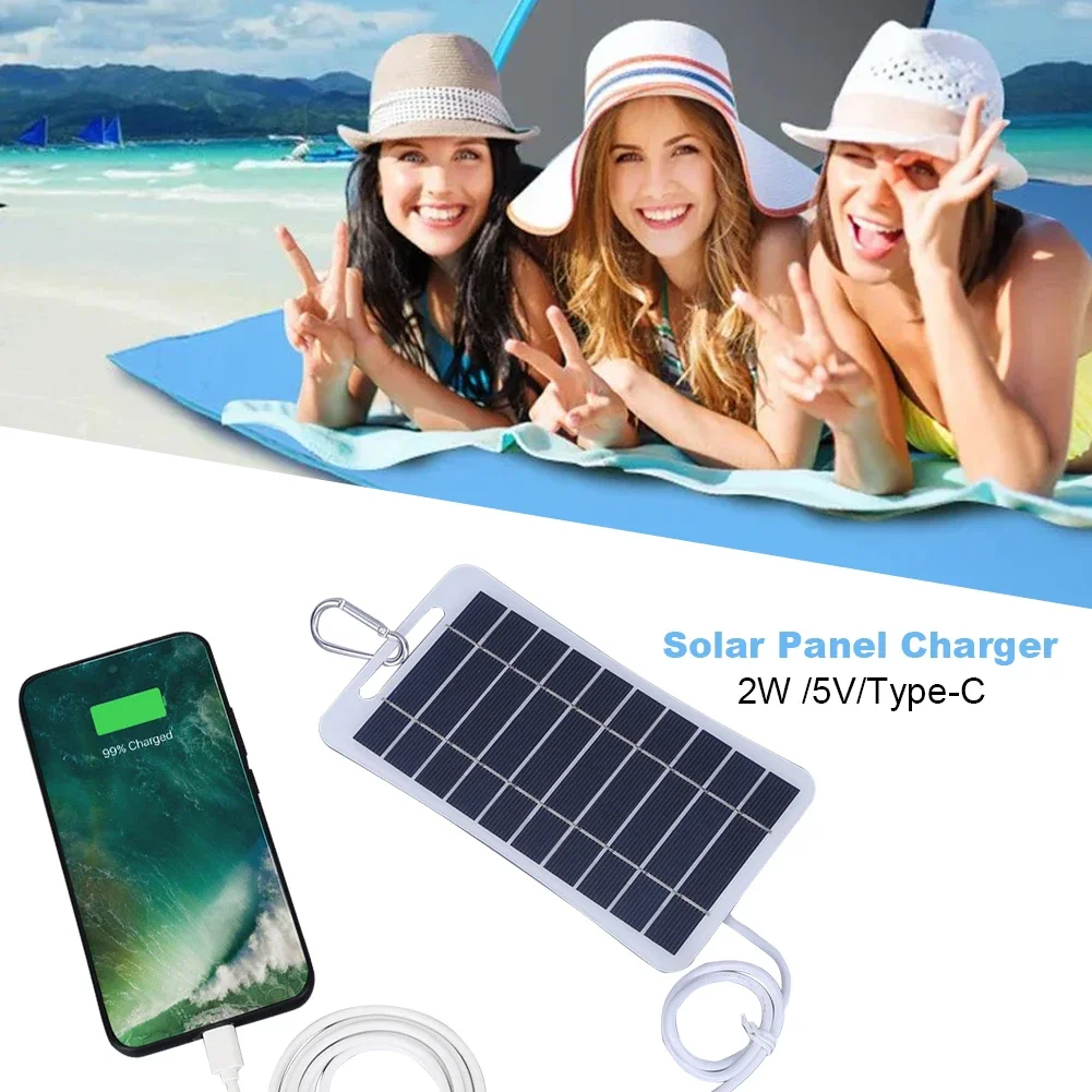 5W 5V Solar Panel Kit USB Battery Charger Power Emergency Panel Waterproof Phone Power Bank for Camping Backpacking Hiking