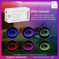 A38M Matter Over Wifi LED Strip Light Controller RGBCW Smart Led Driver Works For Homekit Smartthings Alexa Google EU Plug