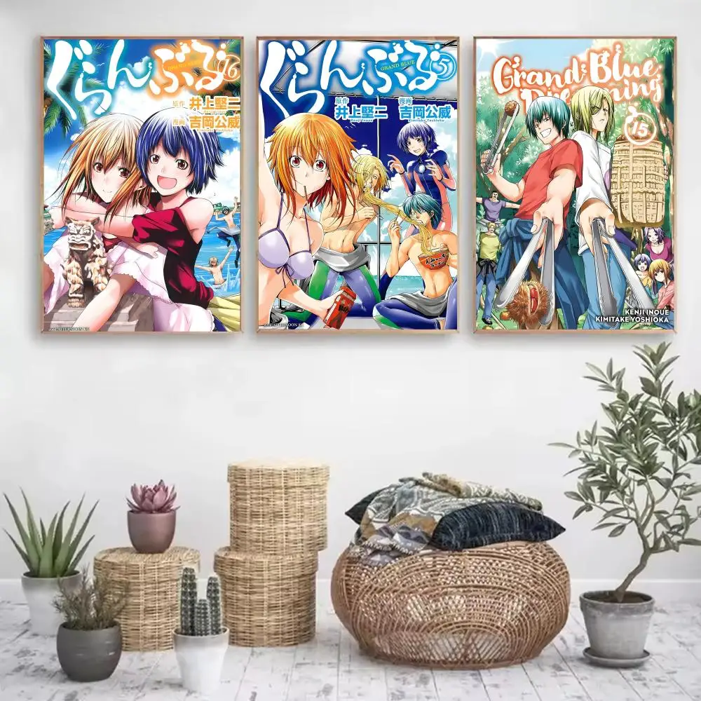 Anime Grand Blue Dreaming DIY Sticky Poster Paper Print Home Living Room Bedroom Entrance Bar Cafe Art Painting Decoration