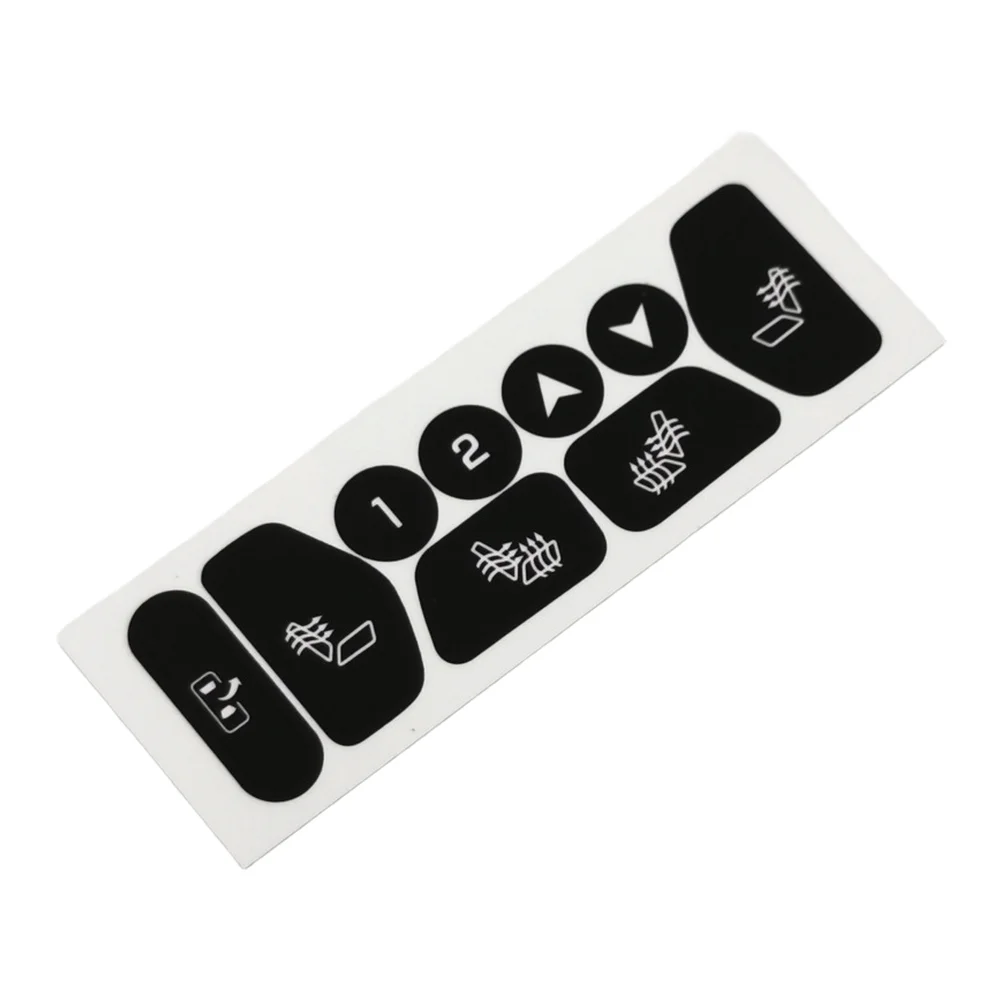 Vinyl Repair Decal Heated Seat Switch Decal Black Black Vinyl Material Light Penetration Resistant Push Button Type