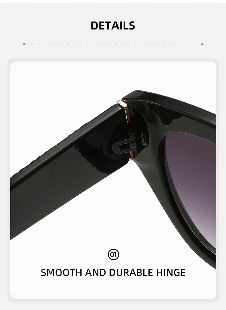 Damskie okulary przeciwsłoneczne typu kocie oko: personalizowany design, gradientowe soczewki, teksturowane zauszniki, moda + funkcja.
