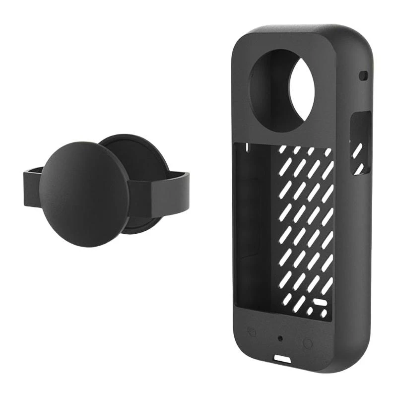 

Silicone Camera Case Anti Drop Frame Protector Cover Sports Camera Accessories with Lens Caps for 360 Camera A4WF