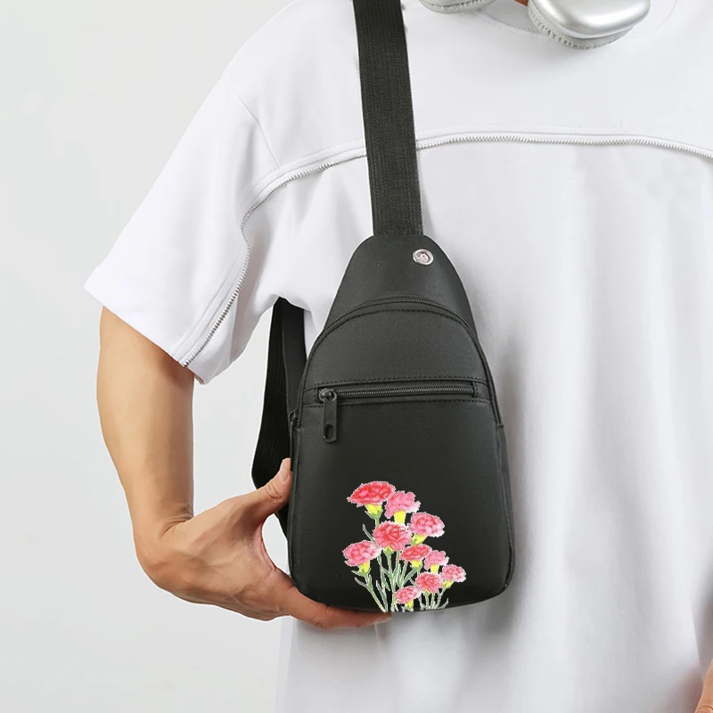 Borsa quadrata neutra, borsa da petto funzionale per uomo e donna, adatta per viaggi d'affari, fotografia, borsa a tracolla universale.