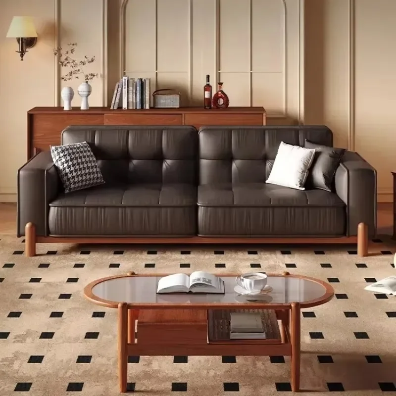 &Armrest Wooden European Sofa Waterproof Individual Modern Nordic Bedroom Sofa Puffs Salon Luxury Divano 2 Posti Furniture Home