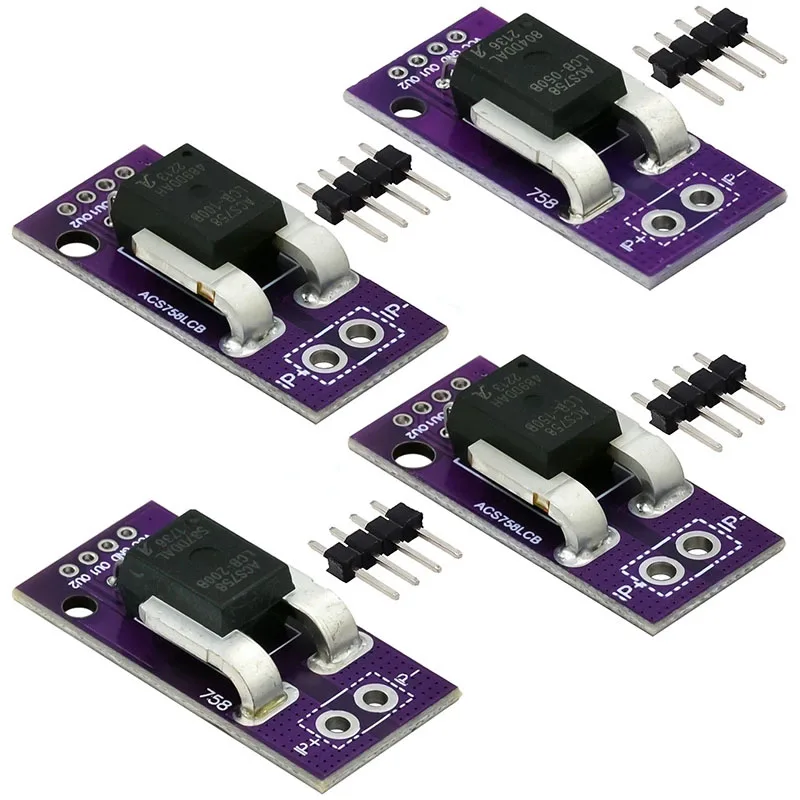 ACS758 ACS758LCB-050B 100B-PFF-T Hall Current Sensor Module Linear Analog AC DC 3.3V-5V 50A 100A 150A 200A RC Model Connector