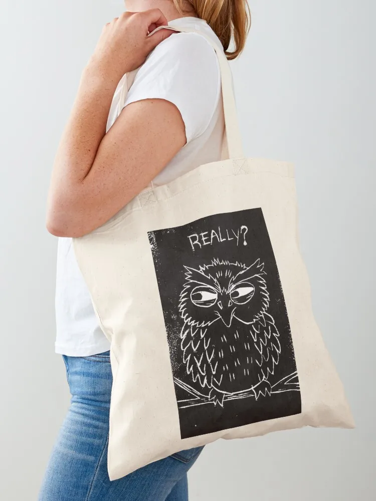 حقا؟ (Judging Owl) حقيبة حمل حقيبة لطيفة من القماش وحقائب اليد وحقيبة الهدايا