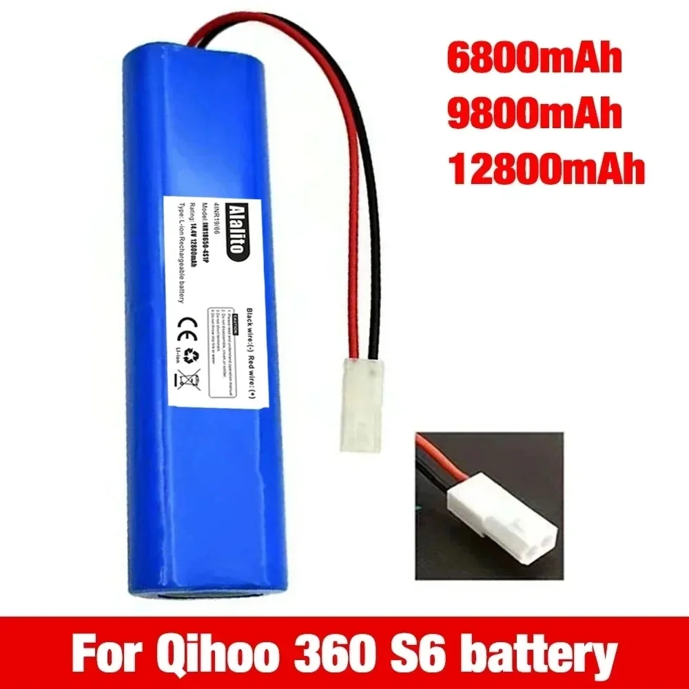 14.4V 12800mAh 100% New Original Battery Pack Used for The Qihoo 360 S6 Robot Vacuum Cleaner of Components