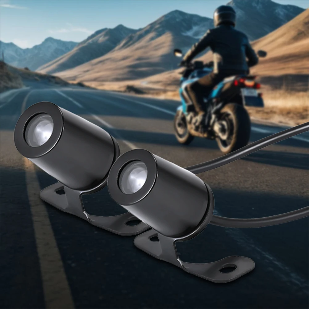 2 pezzi luci di proiezione ali d'angelo luce di benvenuto per moto impermeabile tappeto a LED sottogola lampada decorativa modificata per moto