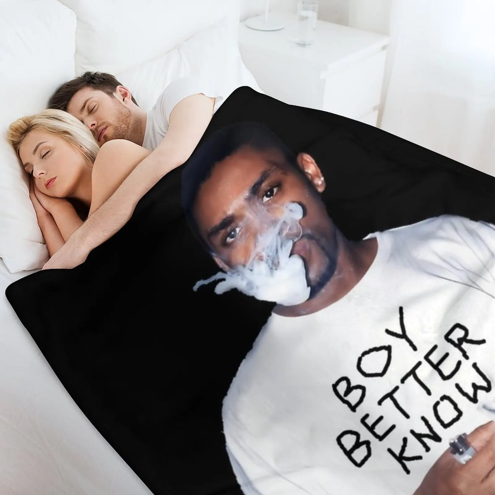 Wiley aka Eskiboy - bbk Tee رمي بطانية هدية شخصية خمر منقوشة على الأريكة البطانيات لبطانيات السرير