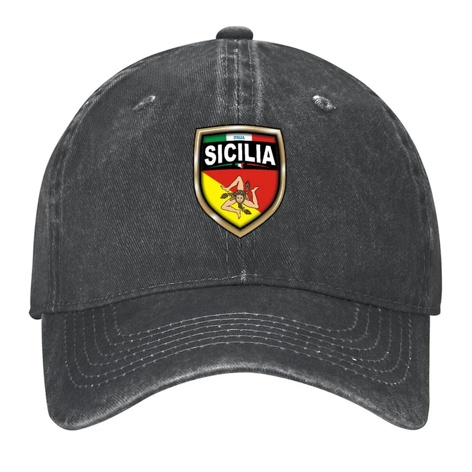 

Sicilia Sicily coat of arms Baseball Cap Hat Luxury Brand Hat men Thermal Visor Golf Hat Women's Golf Clothing Men's