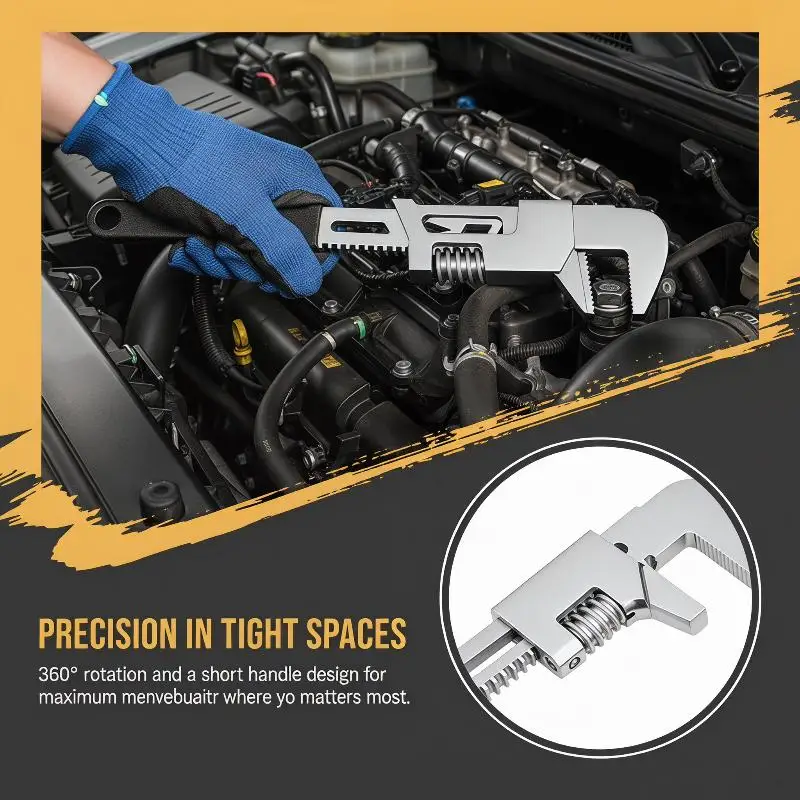 Practical F-type Right Angle Pipe Wrench with Wide Jaw Opening for Versatile Repair Jobs