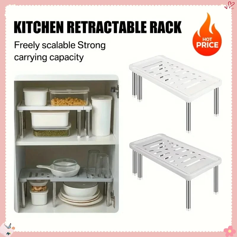 One-Piece Scalable Shelf Multifunctional Storage Rack - Home Appliance Organizer, Universal for Daily Item Storage, Easy to Use