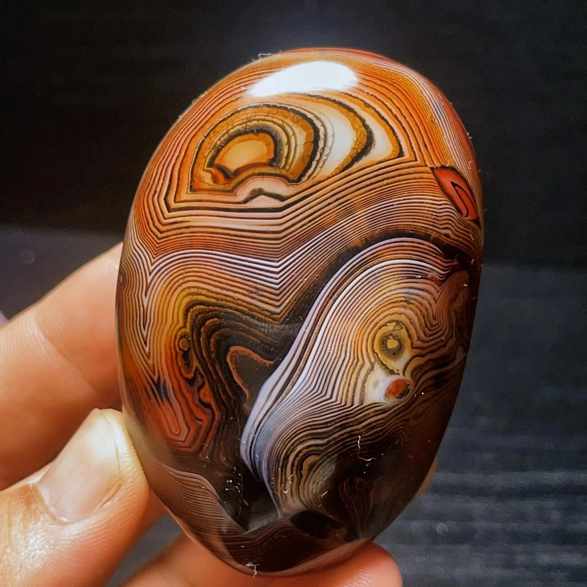 Vibrant Color Desert Stone Banded Agate, Tumbled Polished Stone, Home Decor, Natural Stone, Crystal Collection, Table Display