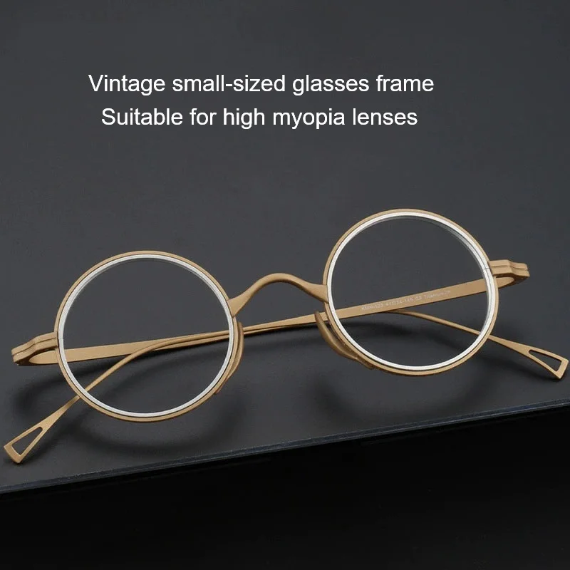 

EYELUYAN Titanium Round Small Size Eyeglass Frame Women High-quality Optical Glasses Frame Men Prescription Spectacles Frame