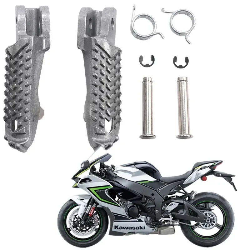 

For Kawasaki Ninja ZX10R ZX1000 2021-2023 Front Driver Motorbike Acsessories Foot Pegs Footrests