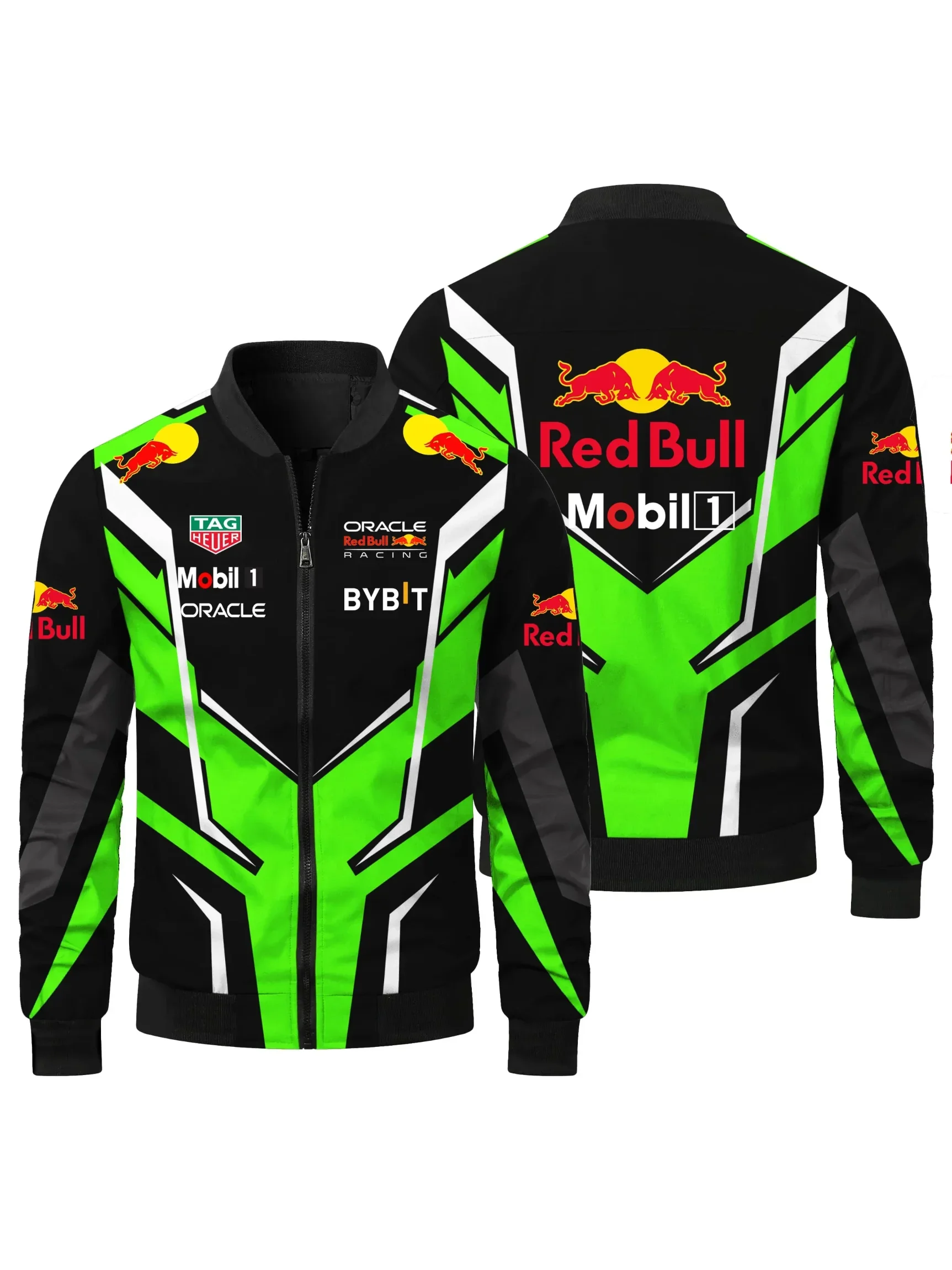 AliExpress RedBull 2025 Hot Selling Red Bull Racing Jacket, Casual and Fashionable Outdoor Cycling Windproof Men's Jacket, Red Bull Racing Suit