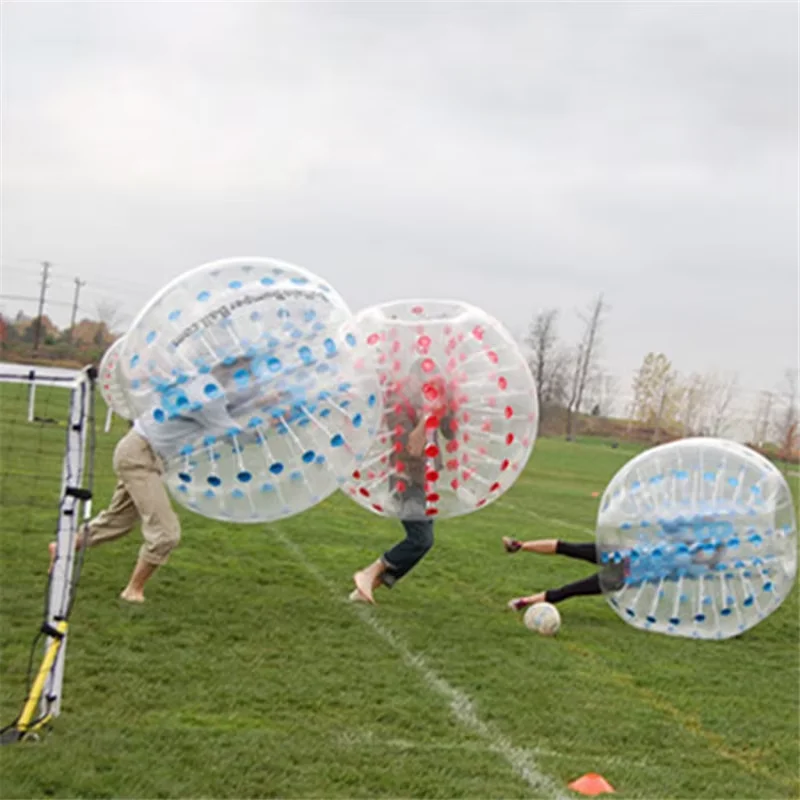 Preço de fábrica! Bola de zorb barata de 1m, terno de futebol de bolha humana, bola de pára-choque inflável para crianças