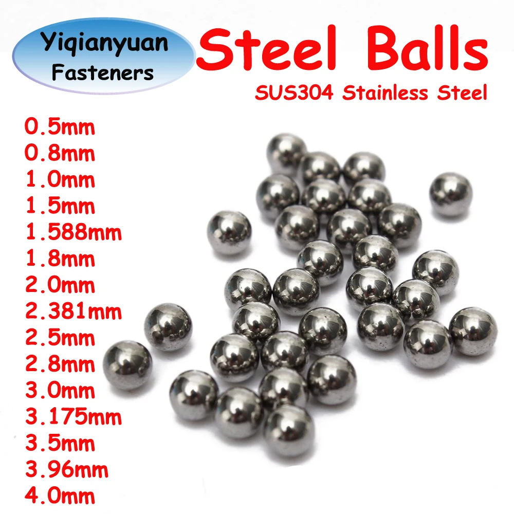 Yiqianyuan High Precision SUS304 Stainless Steel Slingshot Balls for Hunting Various Sizes Available 0.5mm to 4mm