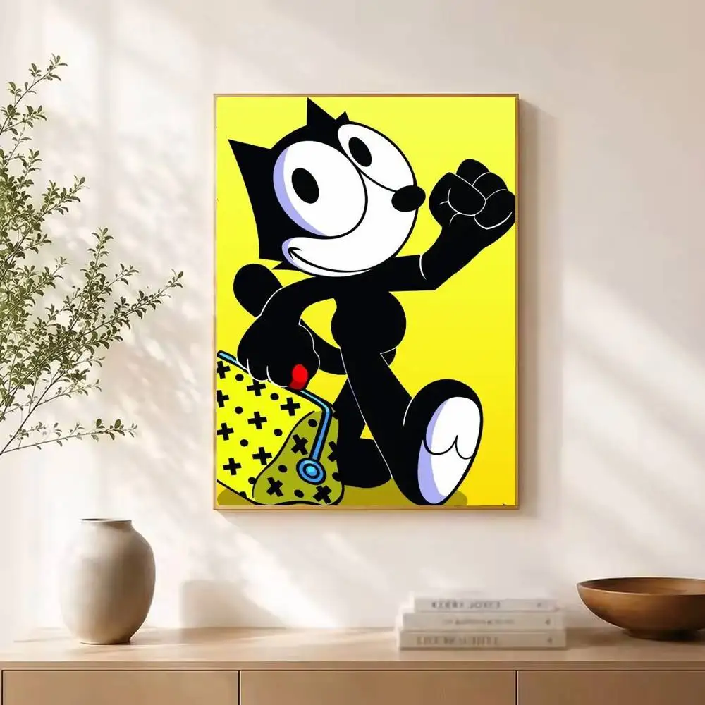 Cartoon F-Felix the C-Cats  Poster High Quality Dorm Living Room Aesthetic Wall Decoration Painting Stickers Gift