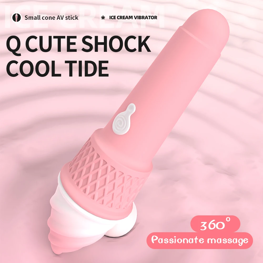 2 في 1 لطيف مخروط AV هزاز المحمولة الجنس لعب هزاز تحفيز البظر الإناث جهاز تدليك للمهبل USB شحن منتجات الكبار