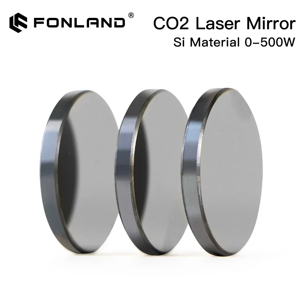 Co2 Laser Si Reflecterende Spiegels Lens 500W Refiectiviteit 99,6% Zwarte Coating Reflector Lens voor CO2 Laser Graveur Machine