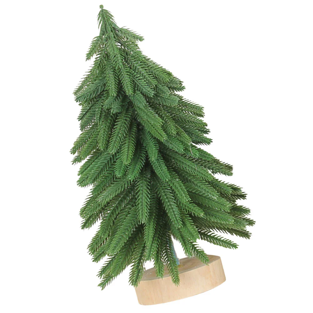 Mini Christmas Tree naments Green Medium Size Desktop Xmas Props Realistic Artificial Safe Materials Festive Atmosphere Tabletop