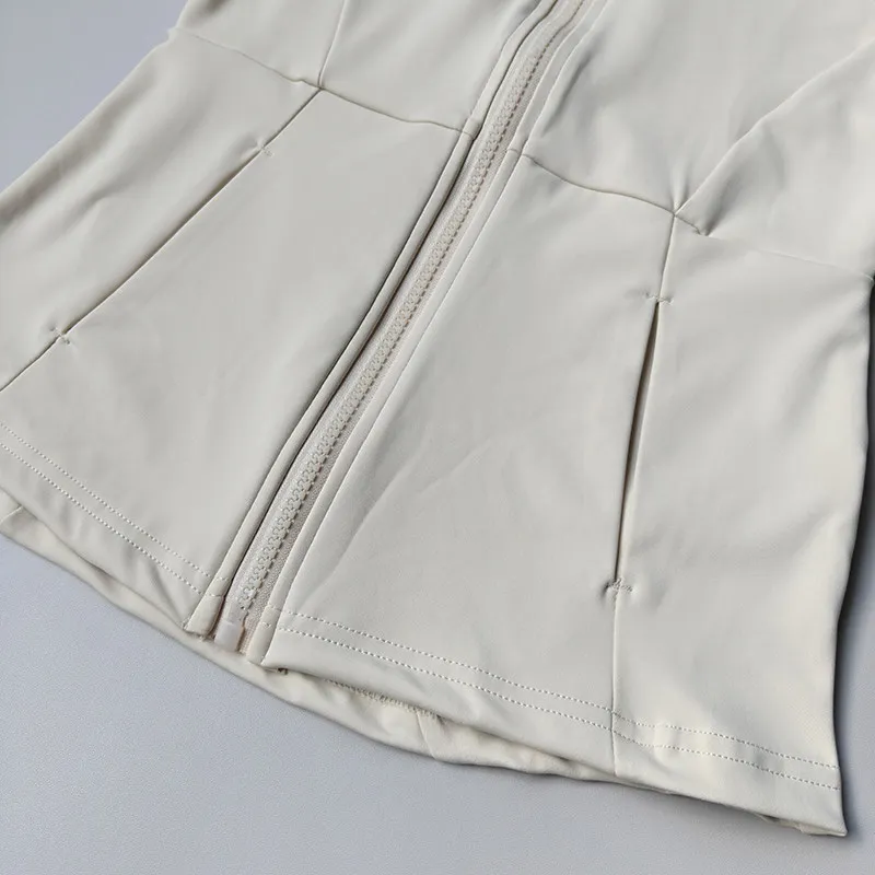 Damen Slim-Fit Langarm Yoga-Shirt Schnelltrocknendes Pilates-Oberteil für Laufen Training Fitness-Bekleidung Sportjacke – Detail 13