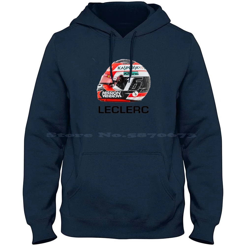 

Leclerc Helmet 100% Pure Cotton Hoodie Tshirt Charles Leclerc Scuderia Formula One