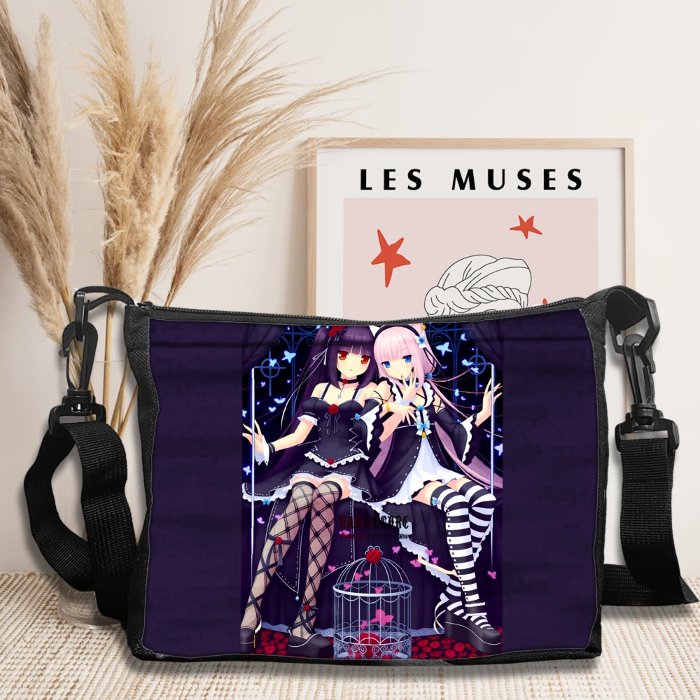 Crossbody Fashion Style Nekopara Shoulder Bag, Trendy Zipper Underarm Bag For Women, Daily Use Commuter Bag