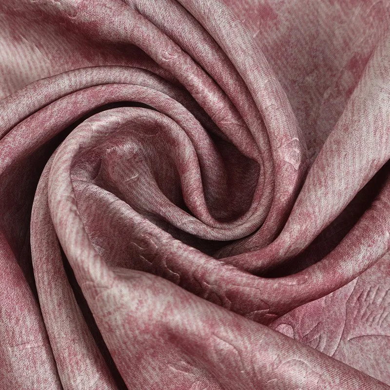 Double-sided satin embossed polyester spandex fabric traditional Chinese style modern gradient dress cheongsam