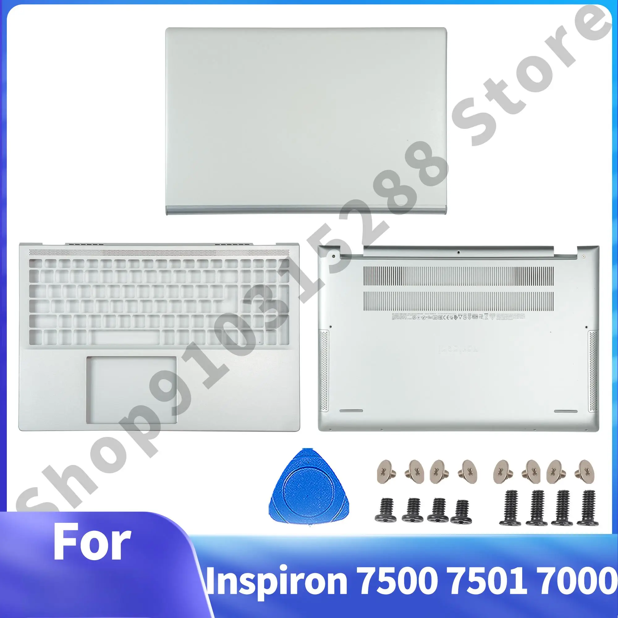 

Металлические Чехлы для Inspiron 7000 7500 7501, задняя верхняя крышка, задняя крышка, подставка для рук, нижняя деталь, ремонт 15,3 дюйма