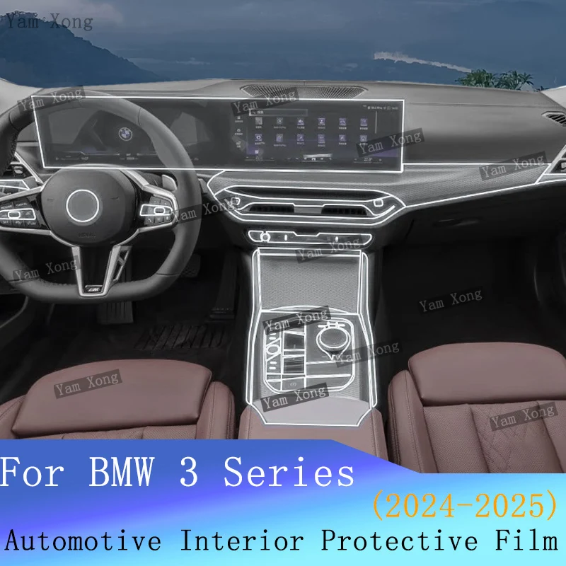 

Auto navigation screen protective For BMW 3 Series G20 G21 2023-2025 Full set interior Film Center Console TPU Transparent Film