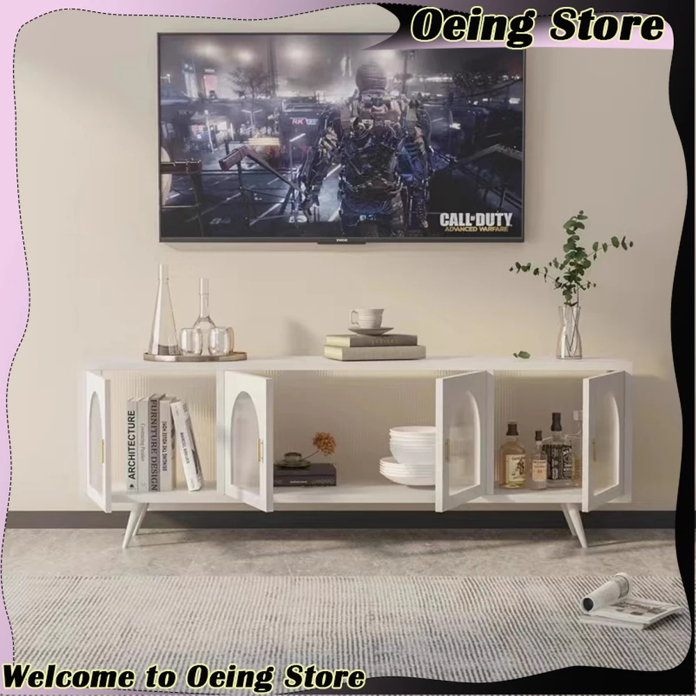 

Glossy Glass Doors Tv Stand Vertical Stainless Nordic Living Room Tv Stand Modern Design Stojaki Telewizyjne Home Accessories