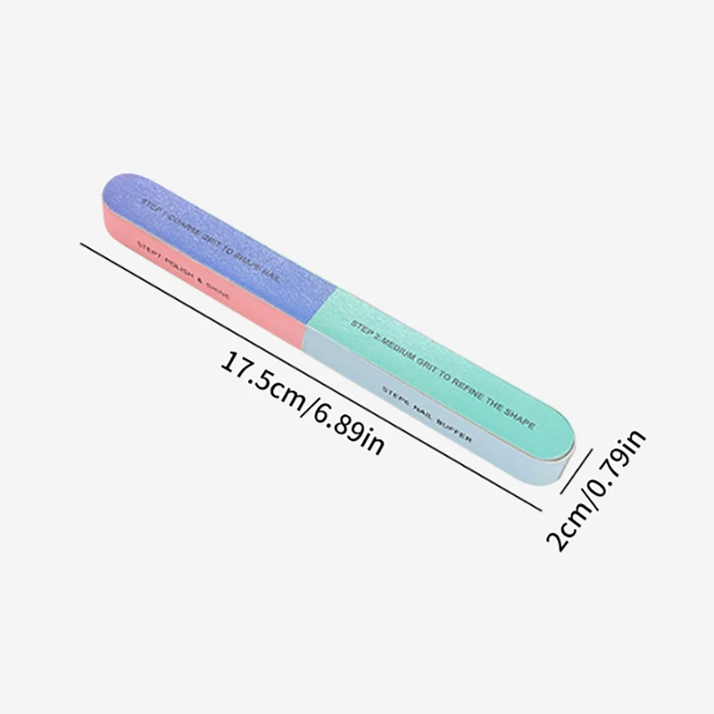 1 قطعة 6 الجانبين تلميع ملف الأظافر الرملي المهنية عازلة كتلة دائم باديكير التلميع البولندية ملف مسمار أداة فنية #3