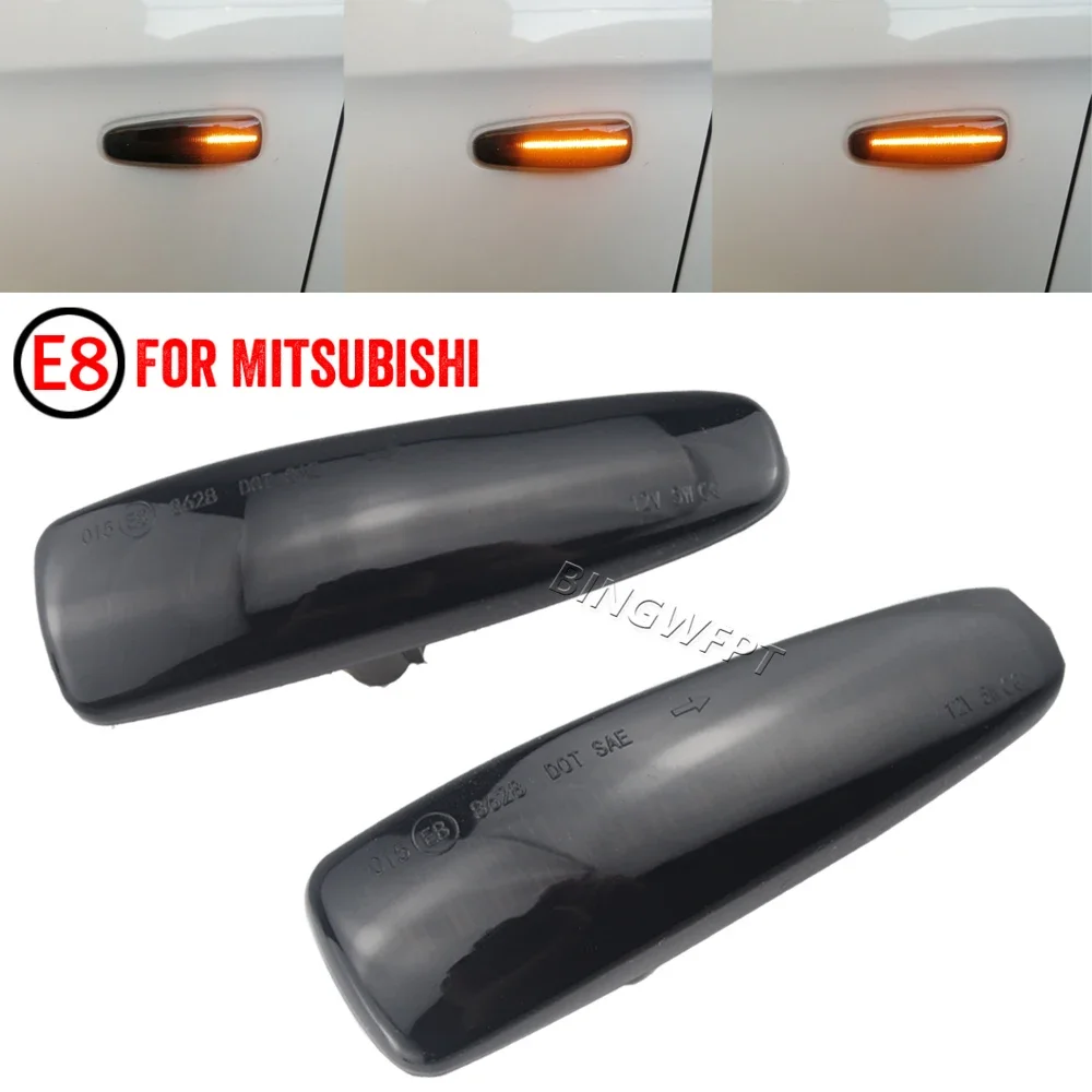 1Pair For Mistubishi Outlander Sport Mirage Sport Lancer Evolution X LED Dynamic Side Marker Turn Signal Lights 8351A001