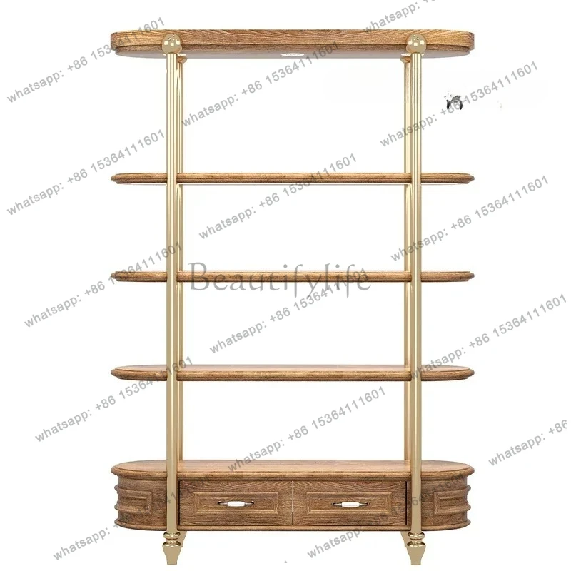 jj4 Medieval custom  clothing store boutique display shoe bag Zhongdao rack floor-to-ceiling display rack jewelry shoe bag rack