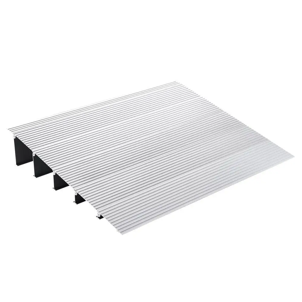 

Aluminum Door Threshold Ramp Adjustable Modular 800LB Load Capacity 5 Rise For wheelchairs Scooters Power Chairs