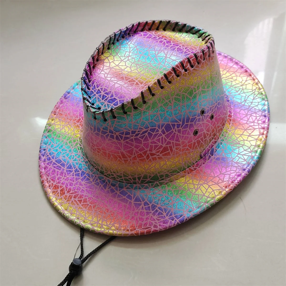 Rolled Western Cowboy Hat Cow Pattern Men Women Summer Beach Sun Hat Panama Cowboy Hat Outdoor Fishing Hat Wholesale