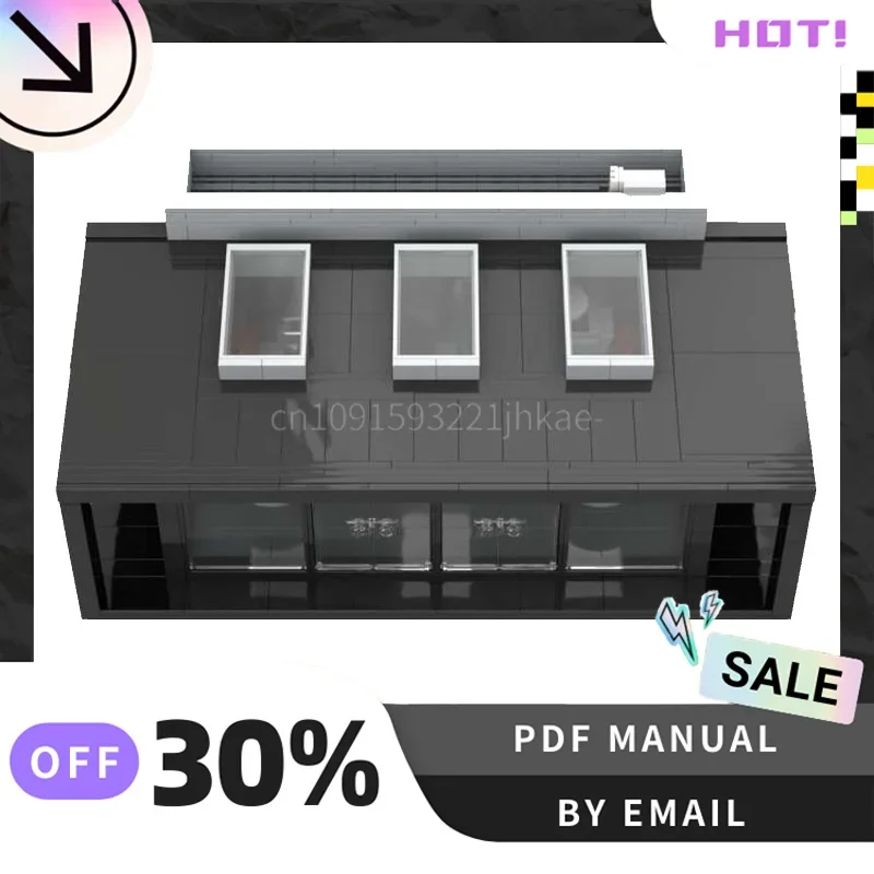 [569 peças] personalizado moc moderno café casa criativa blocos de construção conjunto haste brinquedo educativo diy modelo de construção kit aniversário